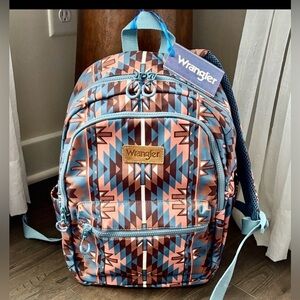 Wrangler Aztec print,4 zip pocket,laptop pad,bottle pockets,water resistant